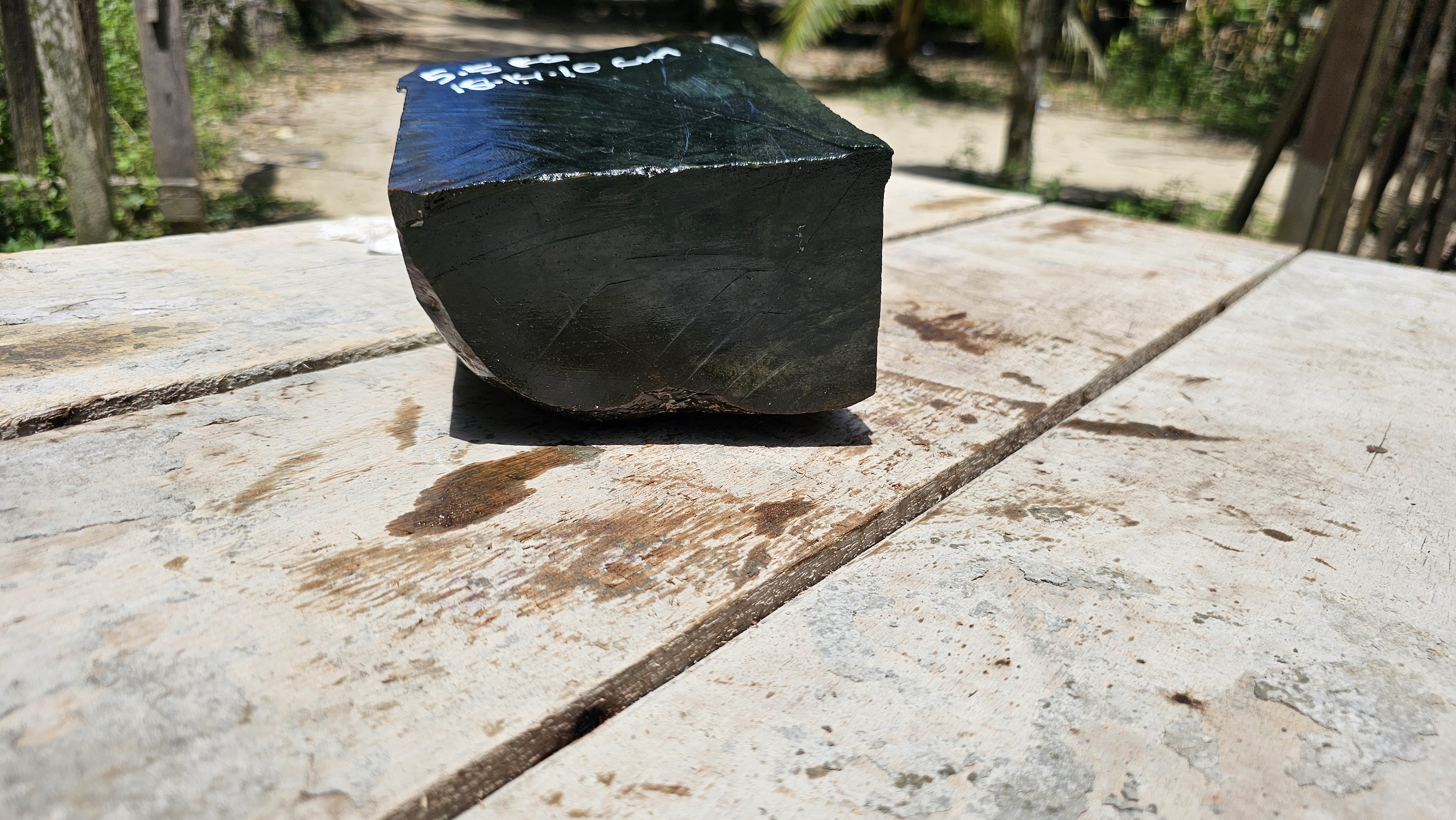Aceh Natural Dark Green Nephrite Jade Slab Rough Stone – 5.5 KG