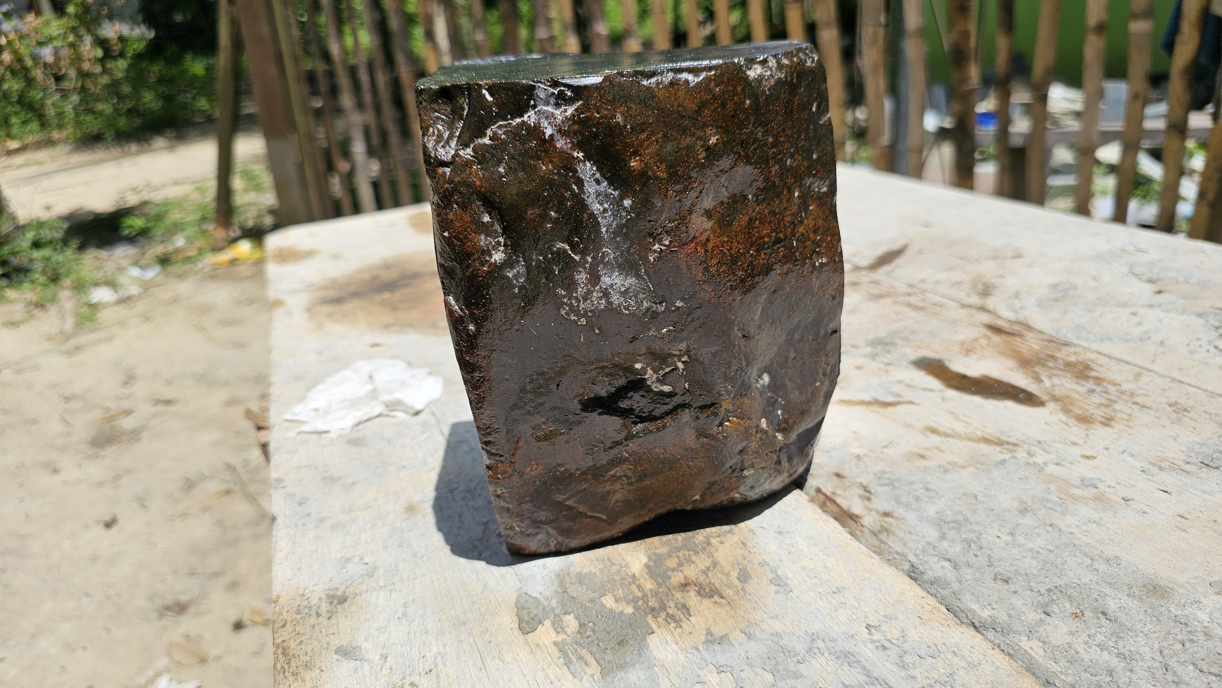 Aceh Natural Dark Green Nephrite Jade Slab Rough Stone – 5.5 KG