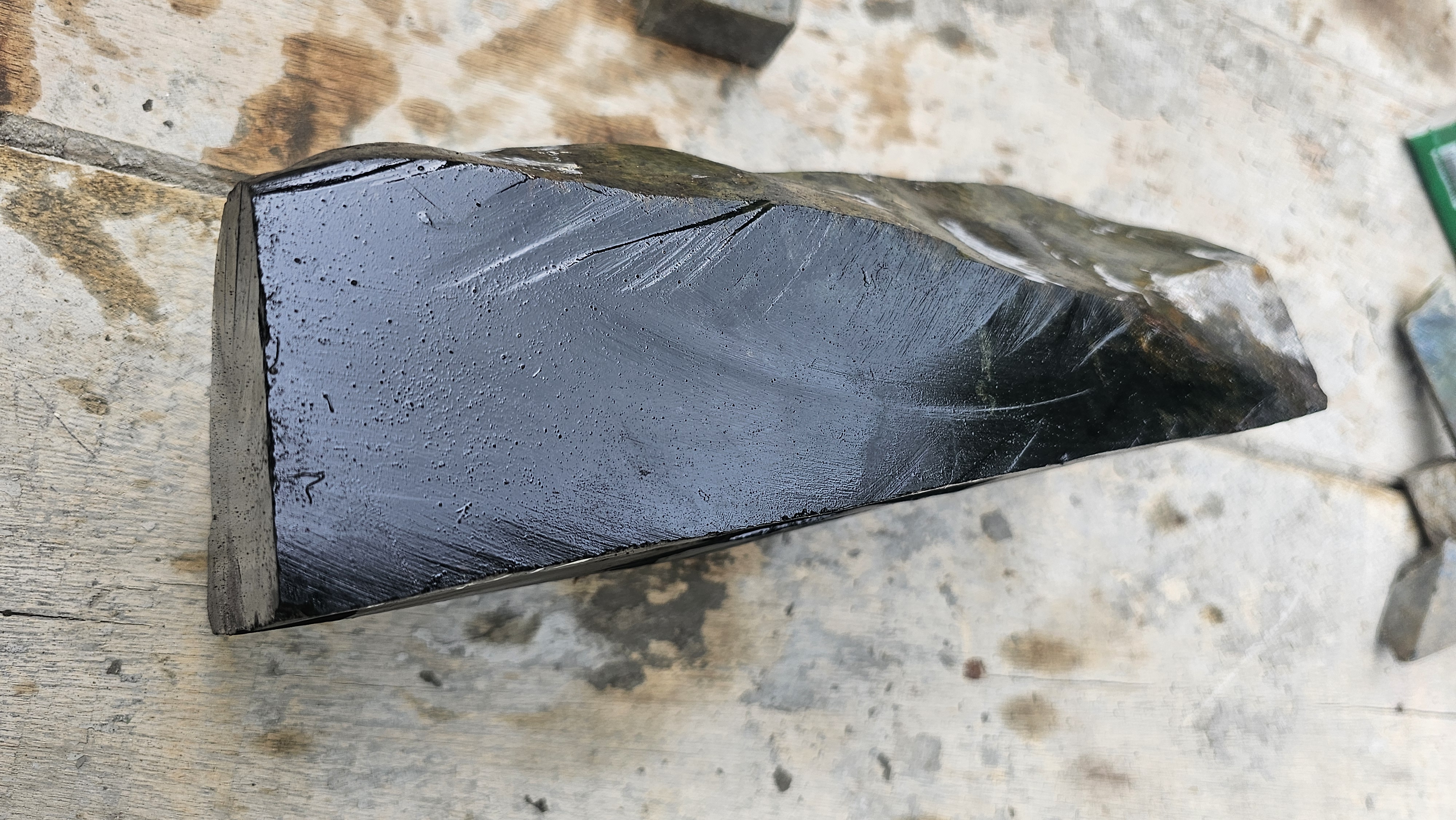 Aceh Natural Dark Green Nephrite Jade Slab Rough Stone – 7 KG