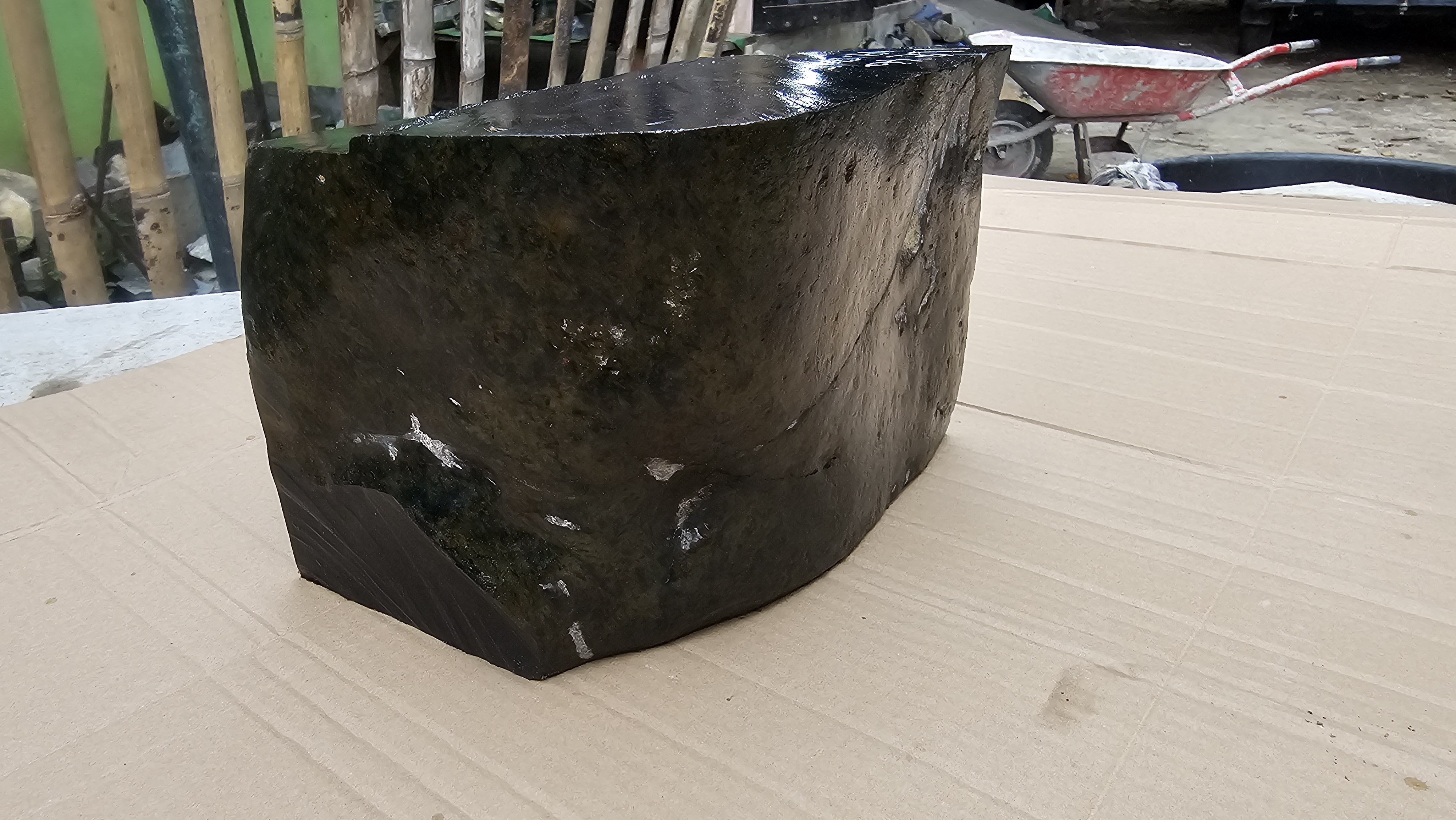 Aceh Natural Dark Green Nephrite Jade Rough Stone – 11.8 KG