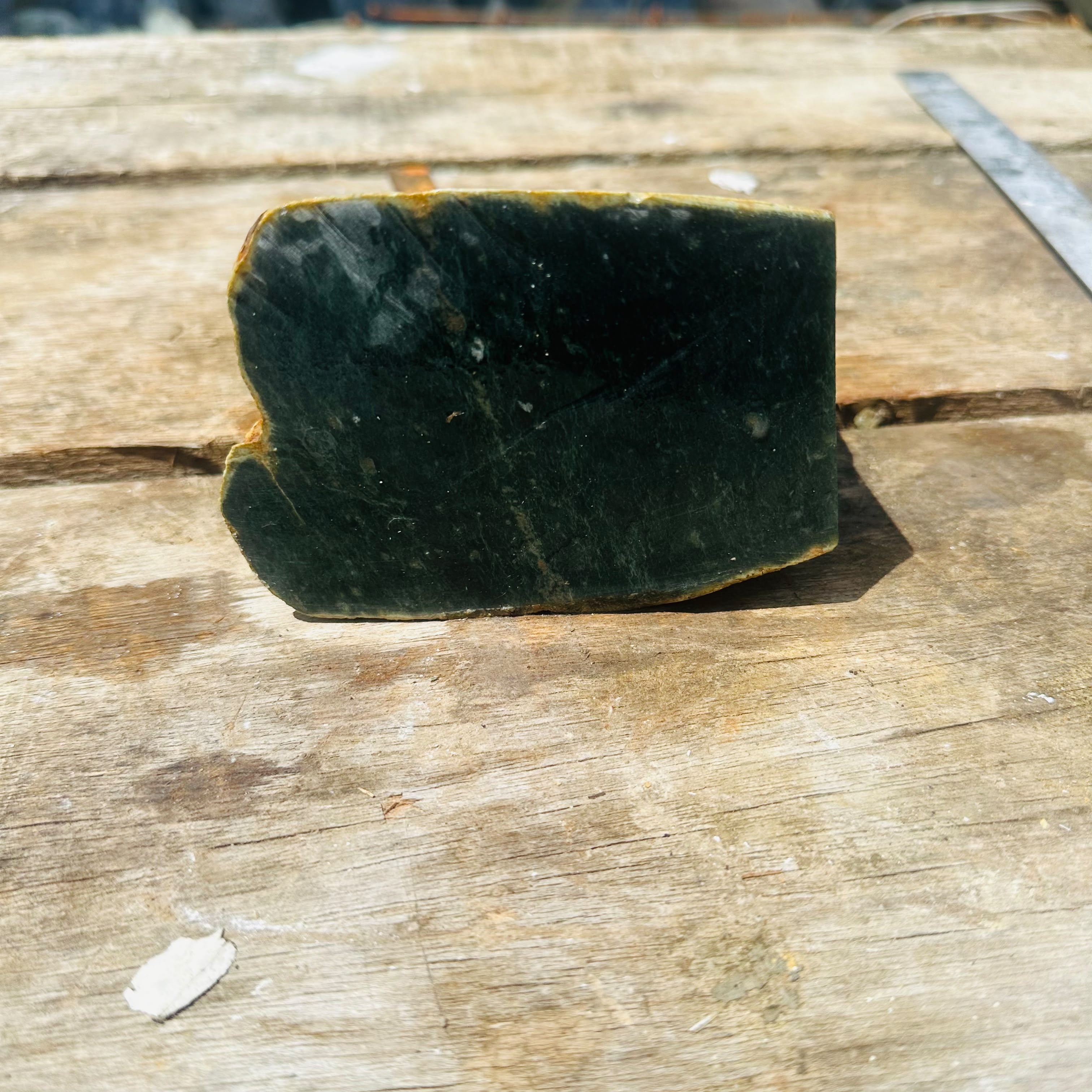 Aceh Natural Deep Blackjade with Ochre Rind and Distinctive Mineral Contrasts Rough Stone – 2.4 KG