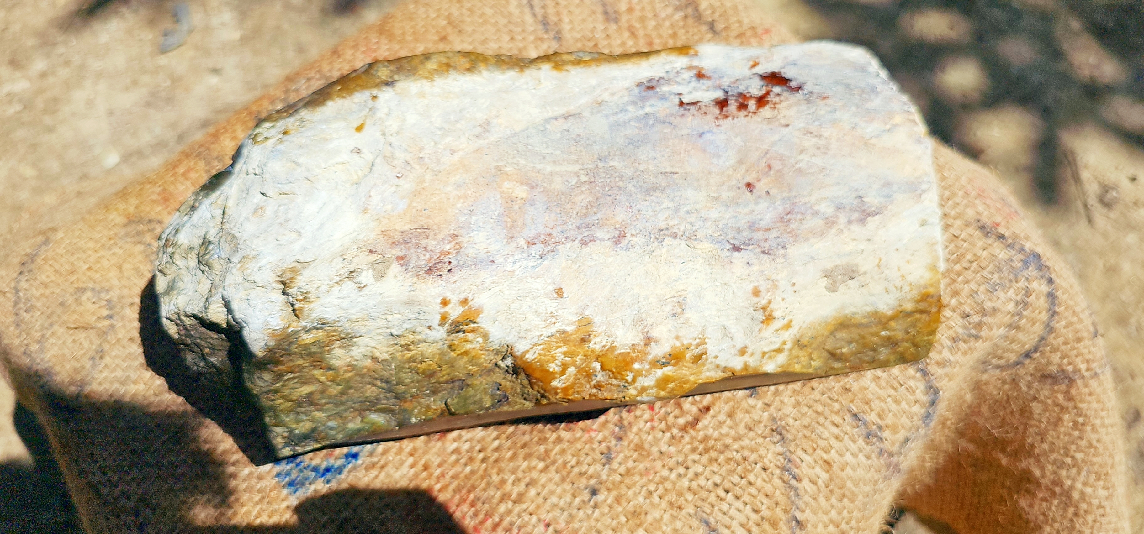 Aceh Natural Deep Forest Green and Black Nephrite Jade Slab with Golden Brown Rind and Dynamic Fiber Patterns Rough Stone – 5.1 KG