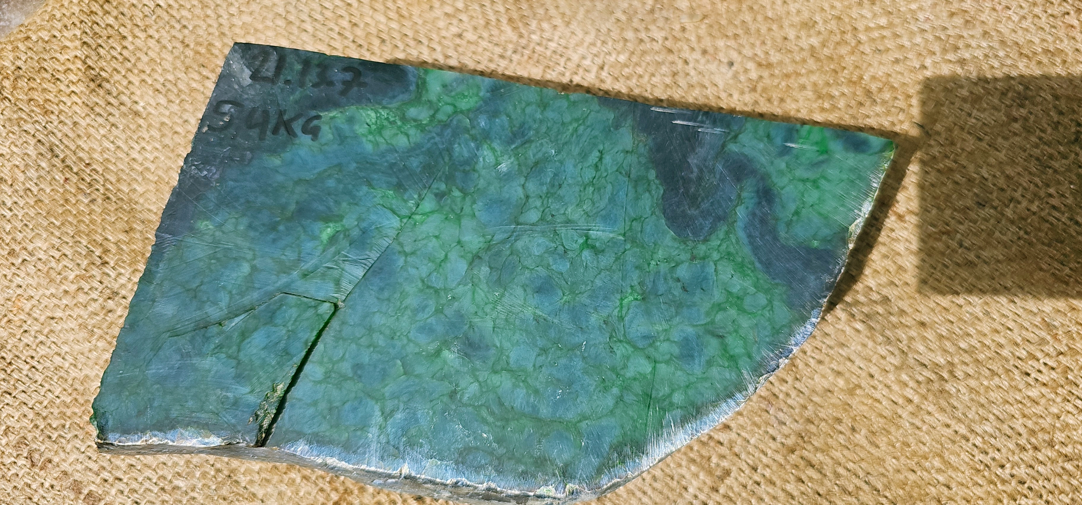 Aceh Natural Deep Forest Green and Nephrite Jade with Organic Mossy Veining Rough Stone – 5.4 KG