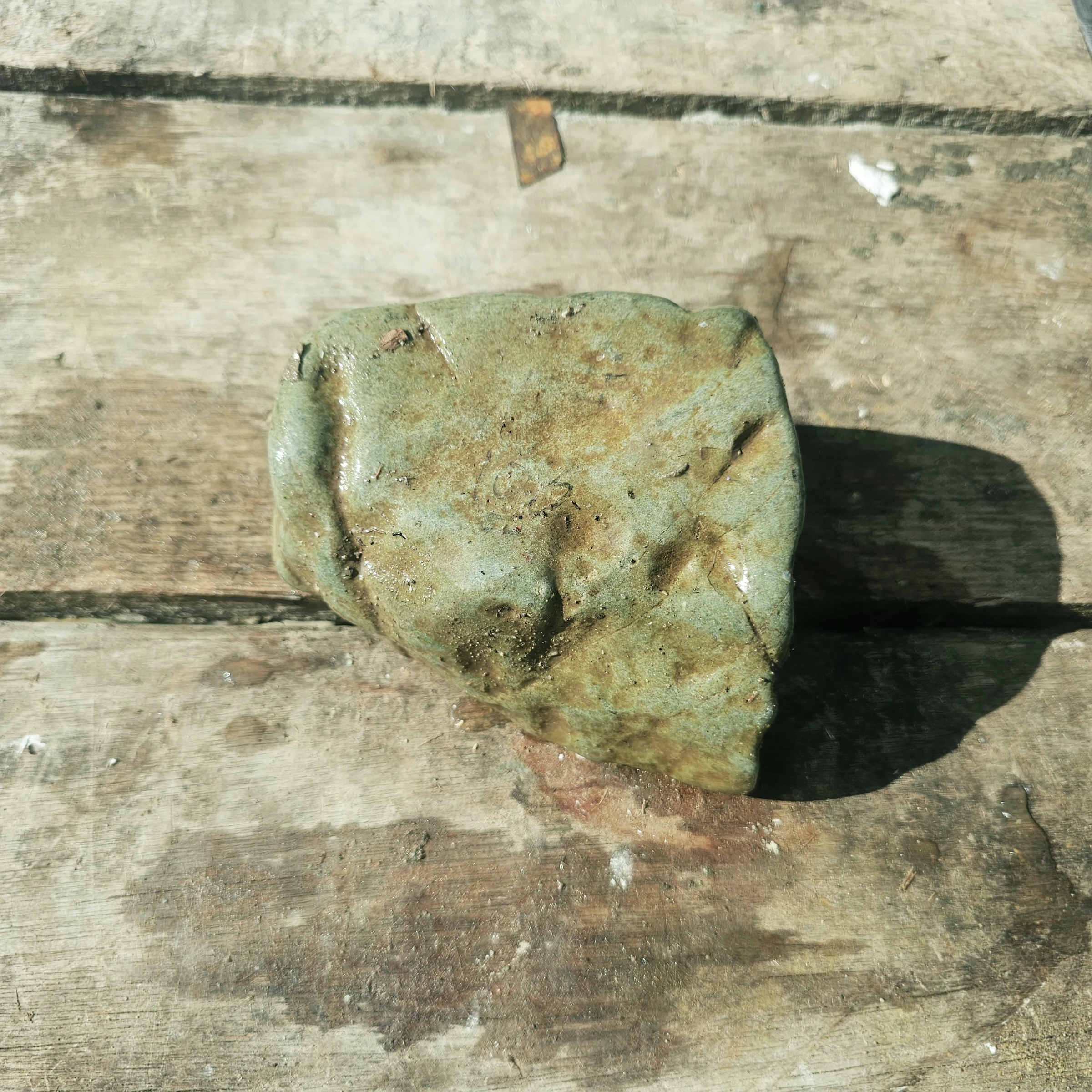 Aceh Natural Moss Green Nephrite Jade with Earthy Brown Patches and Organic Contour Rough Stone – 2.2 KG