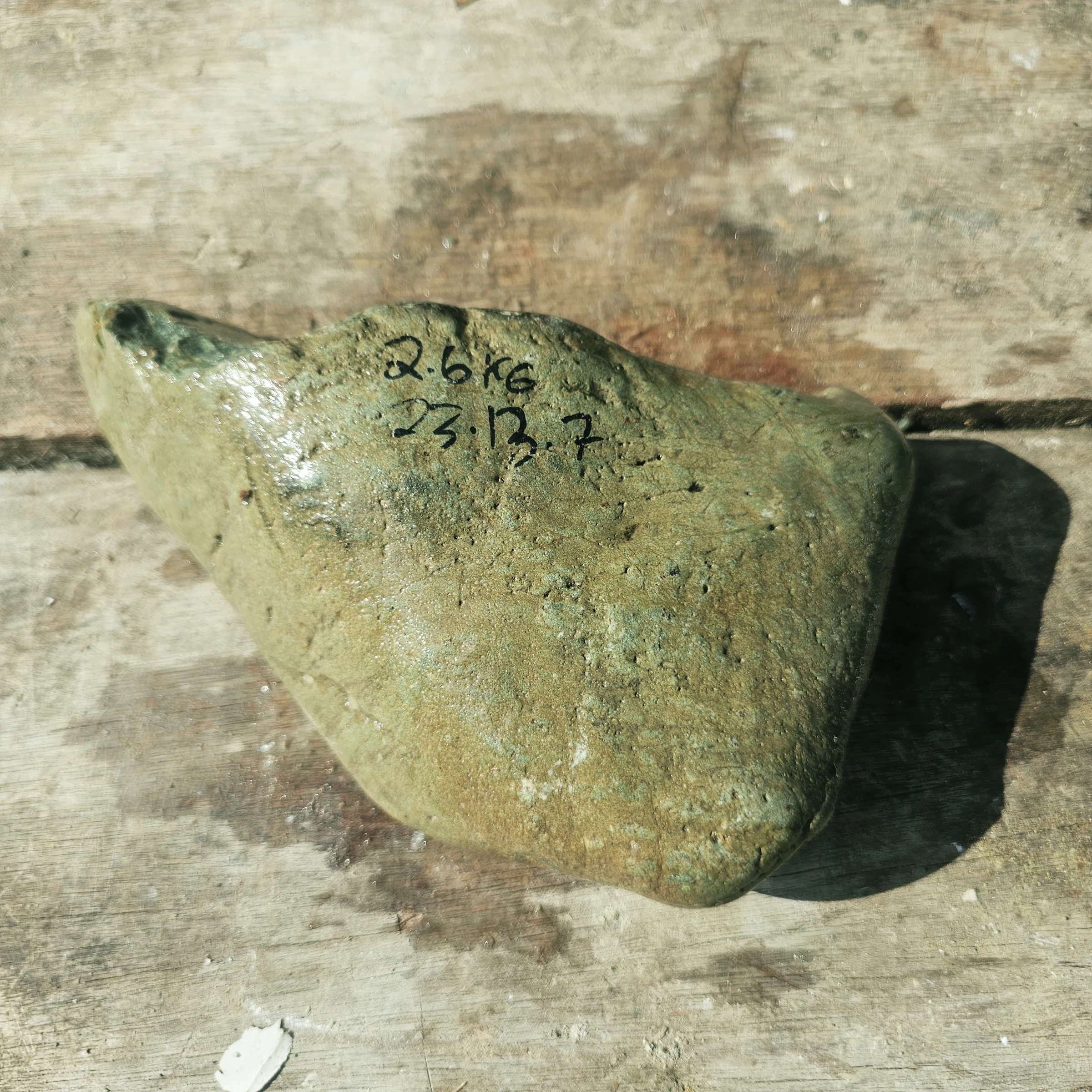 Aceh Natural Moss Green Nephrite Jade with Textured Surface and Organic Rough Contours Rough Stone – 2.6 KG