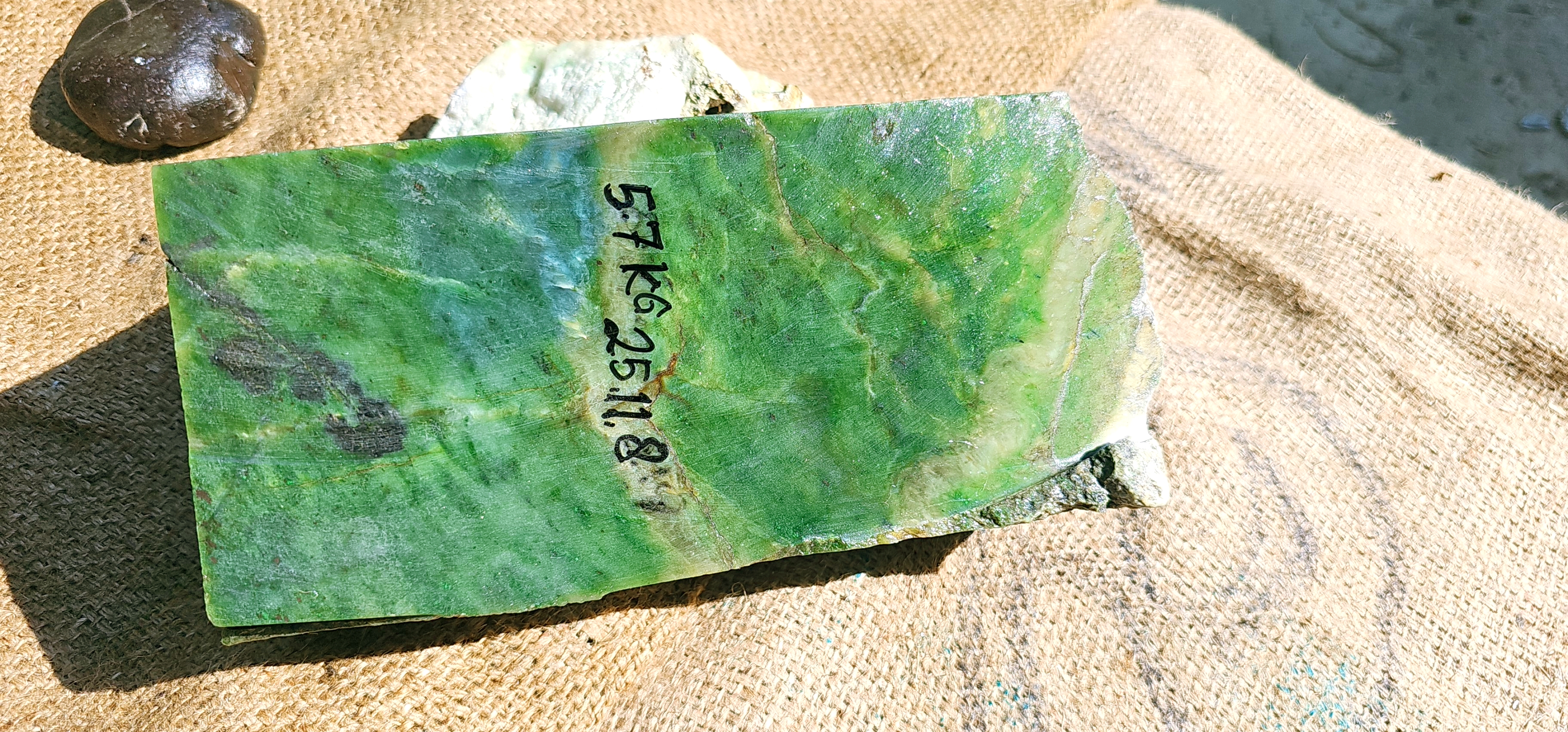 Aceh Natural Moss and Forest Green Nephrite Jade with Organic Clouded Veining Rough Stone – 5.7 KG