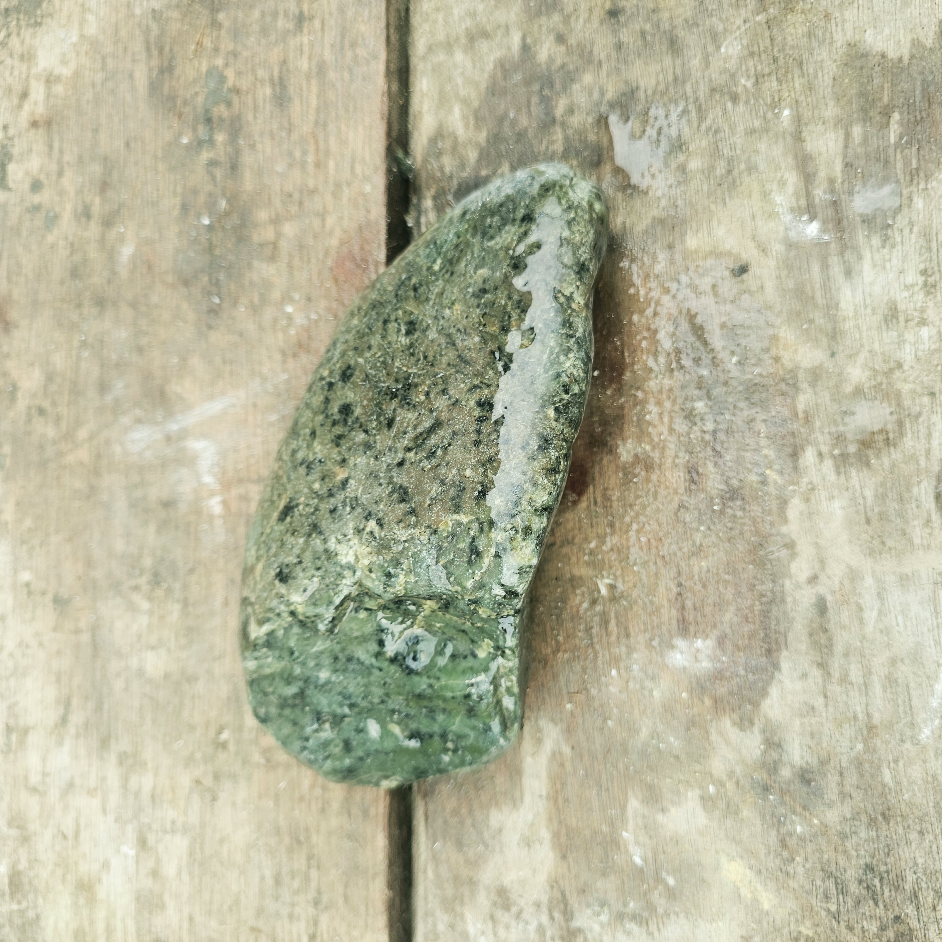 Aceh Natural Deep Forest Green Nephrite Jade with Organic Mottled Patches and Textured Rough Stone – 1.5 KG