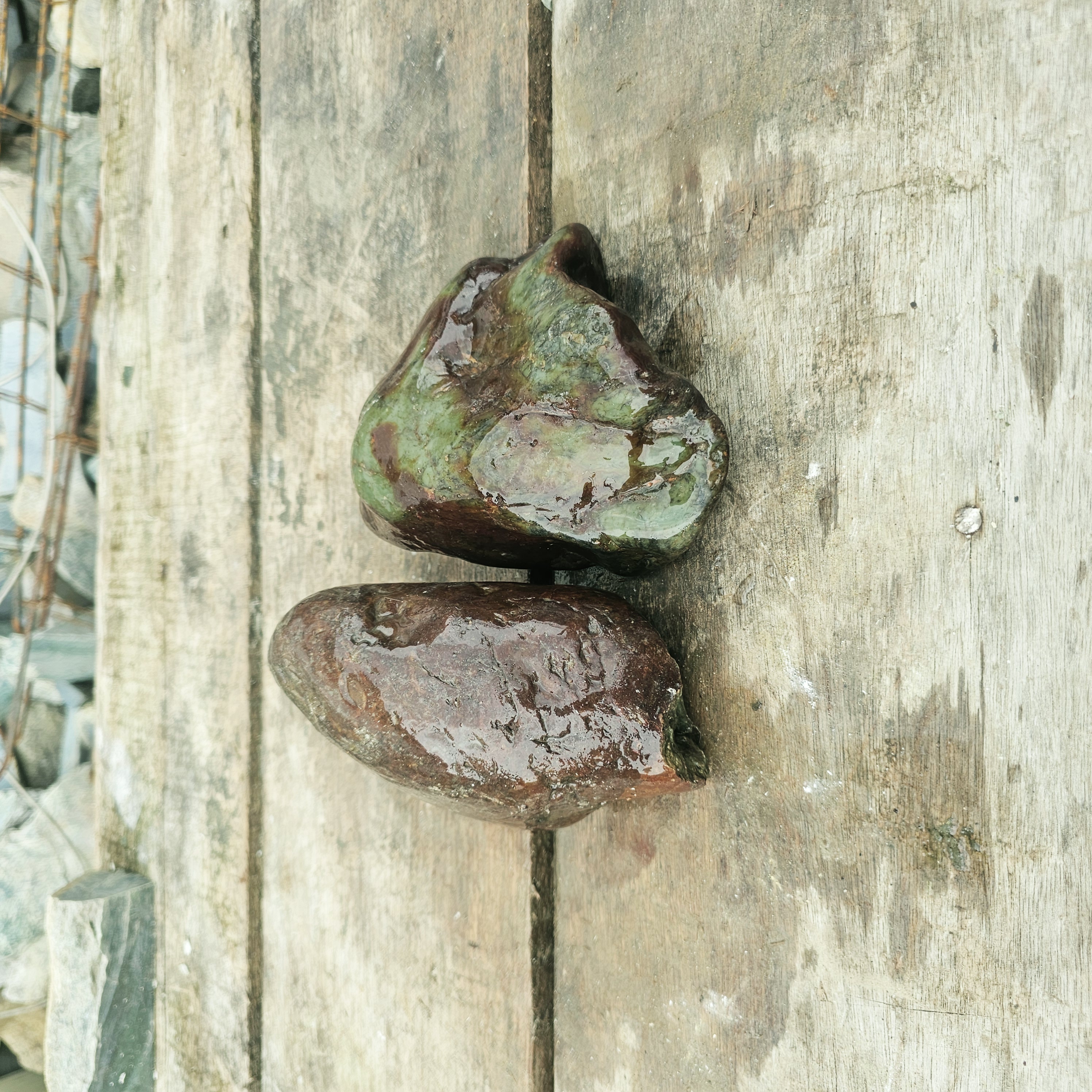 2PCS Aceh Natural Deep Blackjade Rough Stone Lot with Subtle Green undertones and Organic Weathered Contours – 3.7 KG
