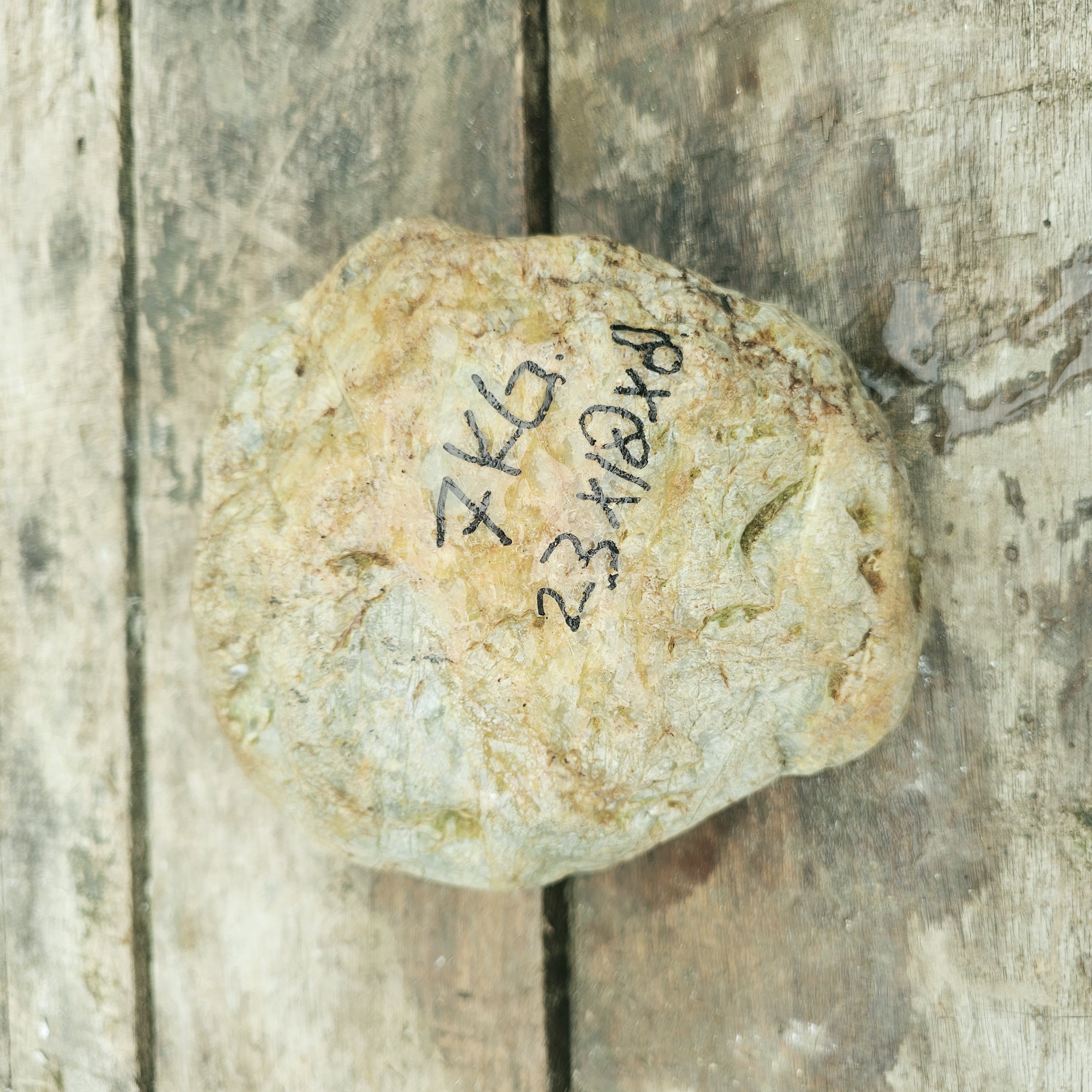 Aceh Natural Gray-Green Ice Jade with Brownish Weathered Patches and Rough Contour Stone – 7 KG