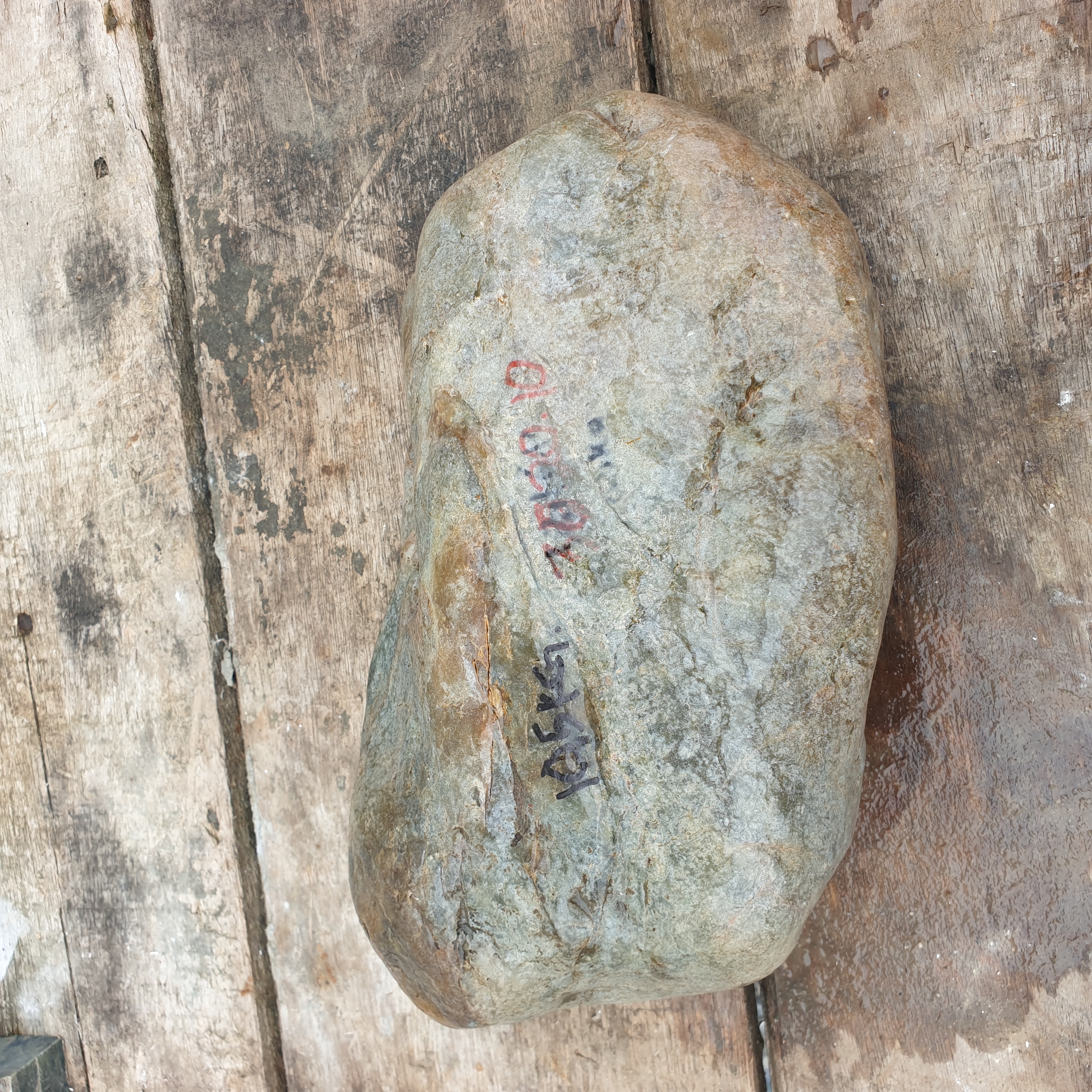 Aceh Natural Gray Green Nephrite Jade with Warm Earthy Brown Undertones and Smooth Natural Contours Rough Stone – 10.5 KG