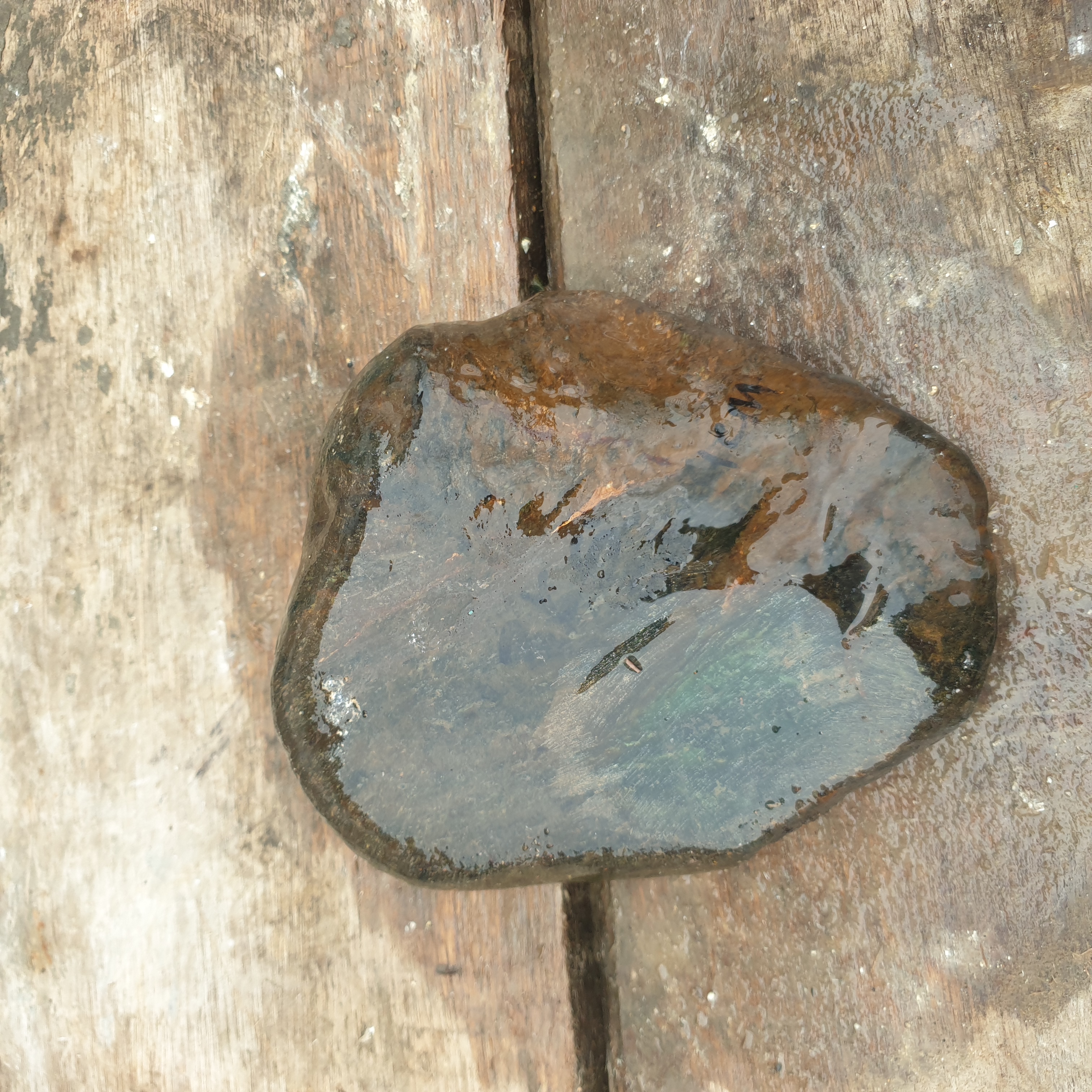 Aceh Natural Deep Blackjade with Rich Brownish Undertones and Organic Contour Rough Stone – 1.4 KG