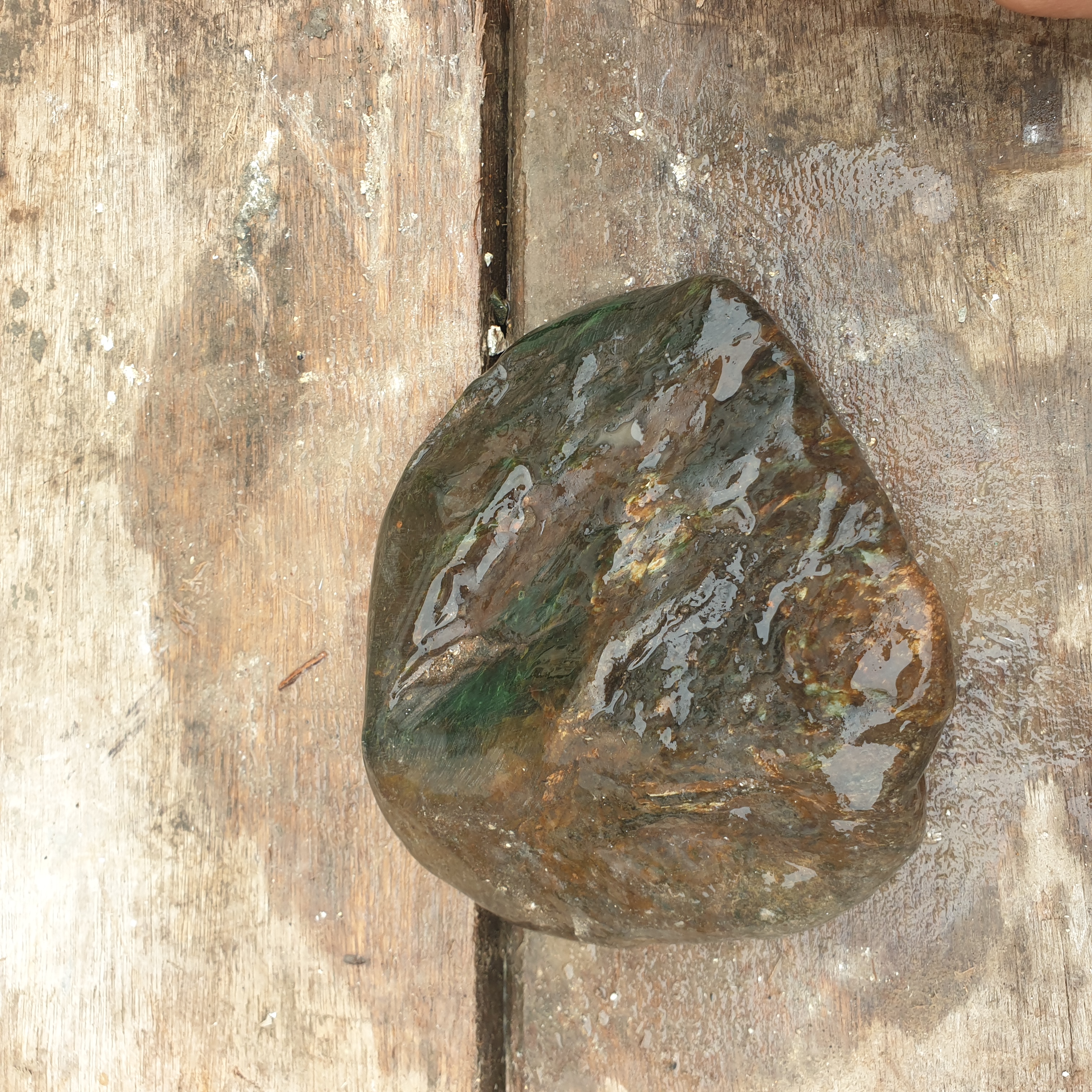 Aceh Natural Deep Blackjade with Rich Brownish Undertones and Organic Contour Rough Stone – 1.4 KG