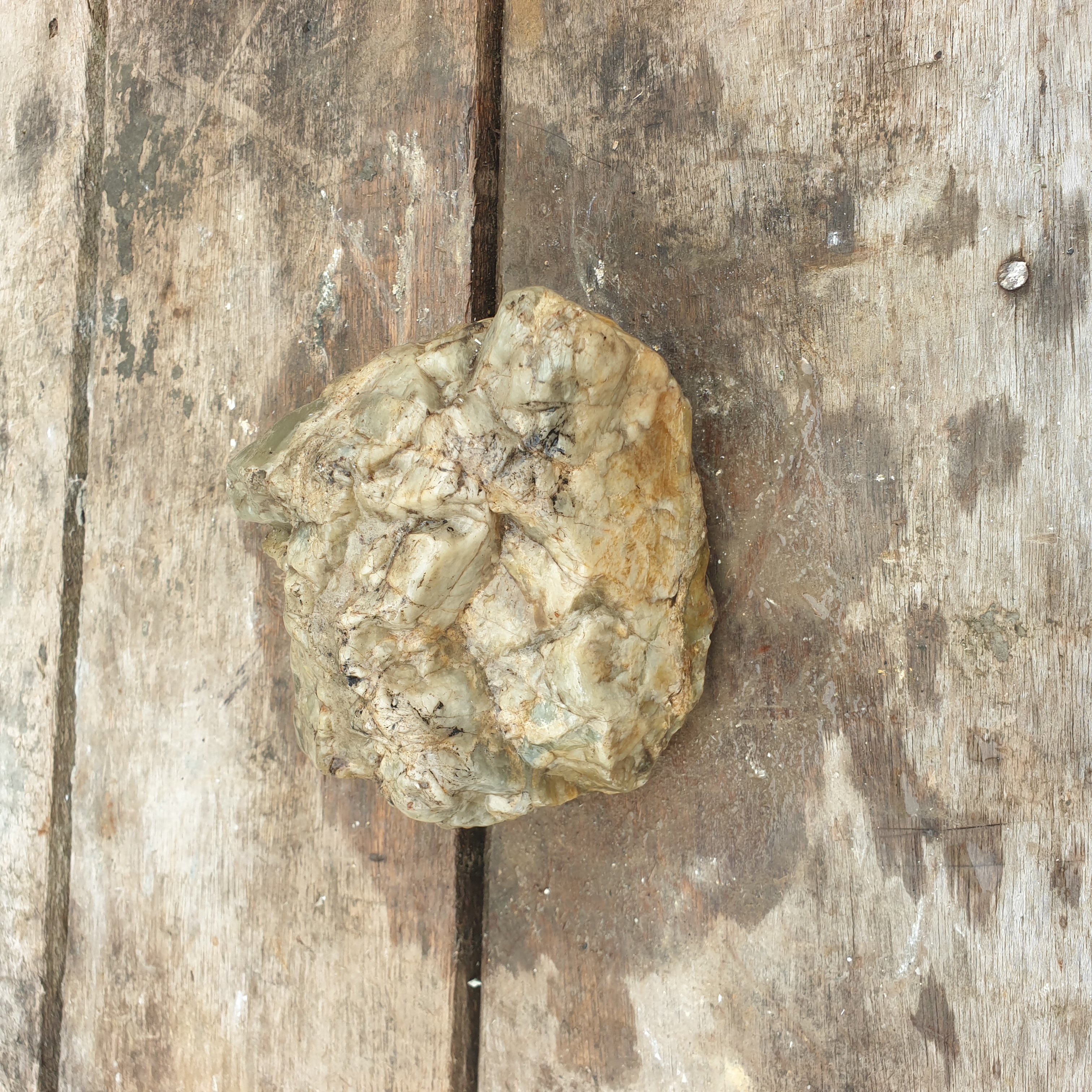 Aceh Natural Gray-Green Ice Jade Rough Stone with Organic Weathered Surface Textures – 3.2 KG