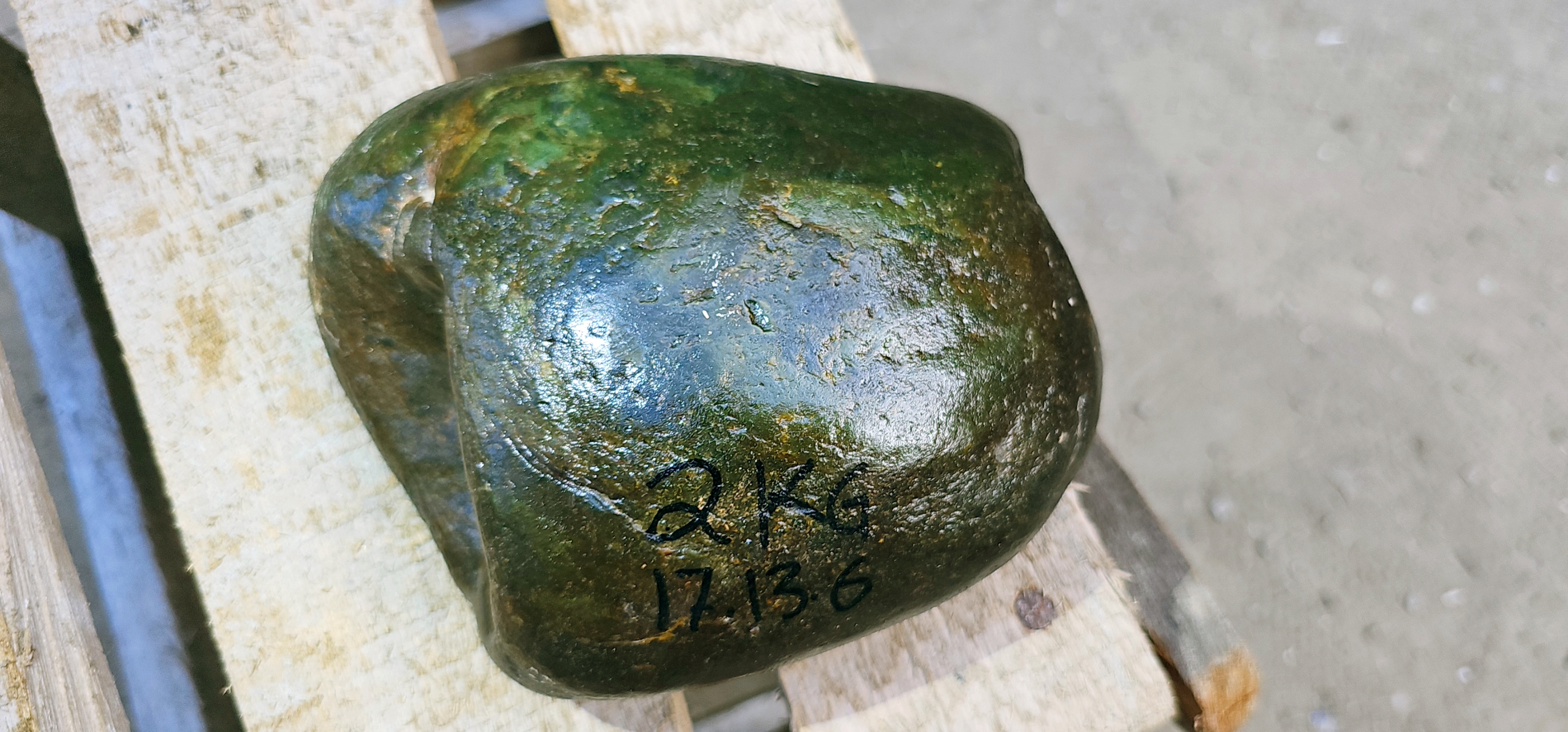 Aceh Natural Deep Nephrite Jade with Smoky Moss Green Undertones and Naturally Weathered Contours Rough Stone – 2 KG